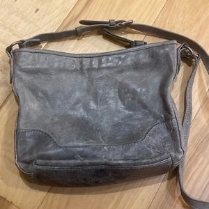 Frye grey leather Melissa purse